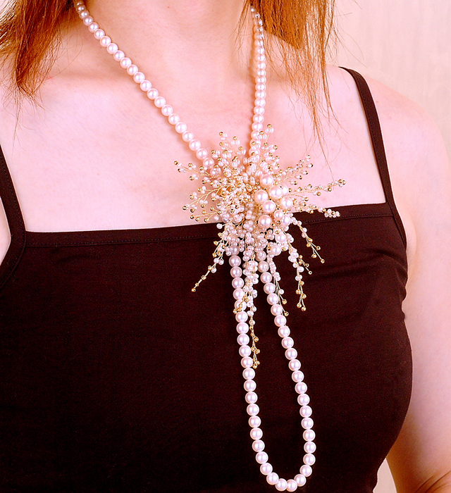 Photo:How to wear Chikorika products-3. Long necklace